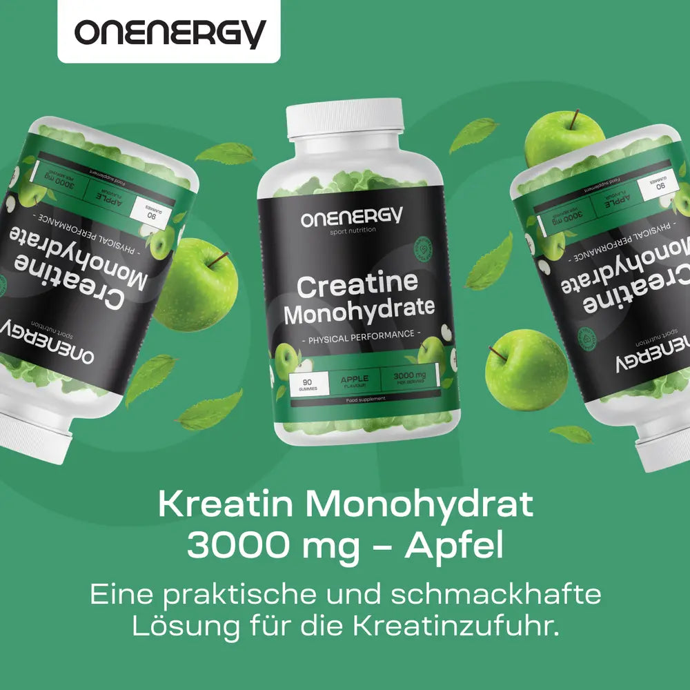 OnEnergy Kreatin Monohydrat 3000 mg · Apfel · 90 Gummibonbons – Bild 5