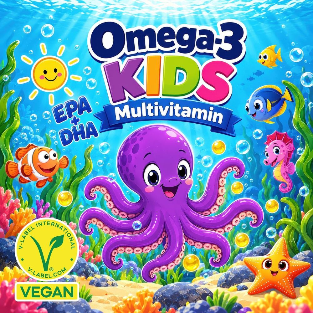 NatureCraft |  KIDS Multivitamin Tropfen + Omega-3 – DHA & EPA + Vitamin D3, K2, A, C & E – 20 ml - NEUHEIT