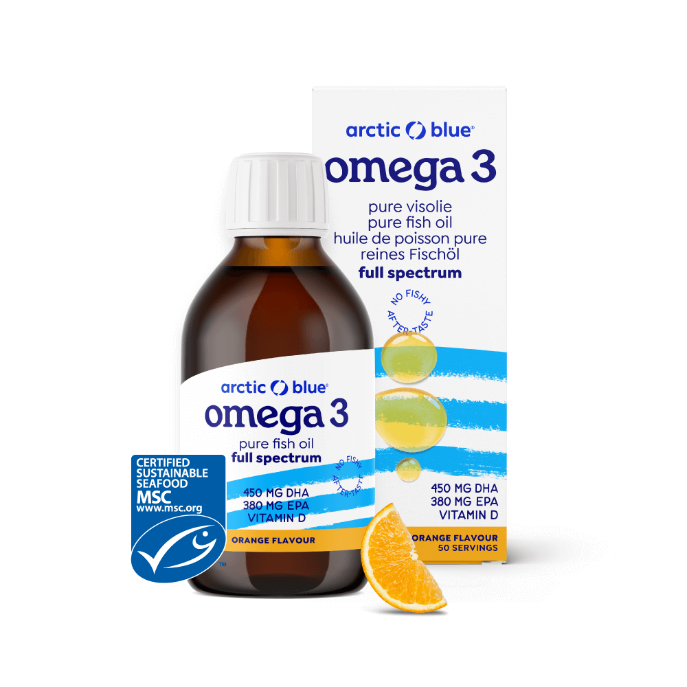 Arctic Blue | Full Spectrum Omega 3 Fischöl mit Vitamin D - 150ml