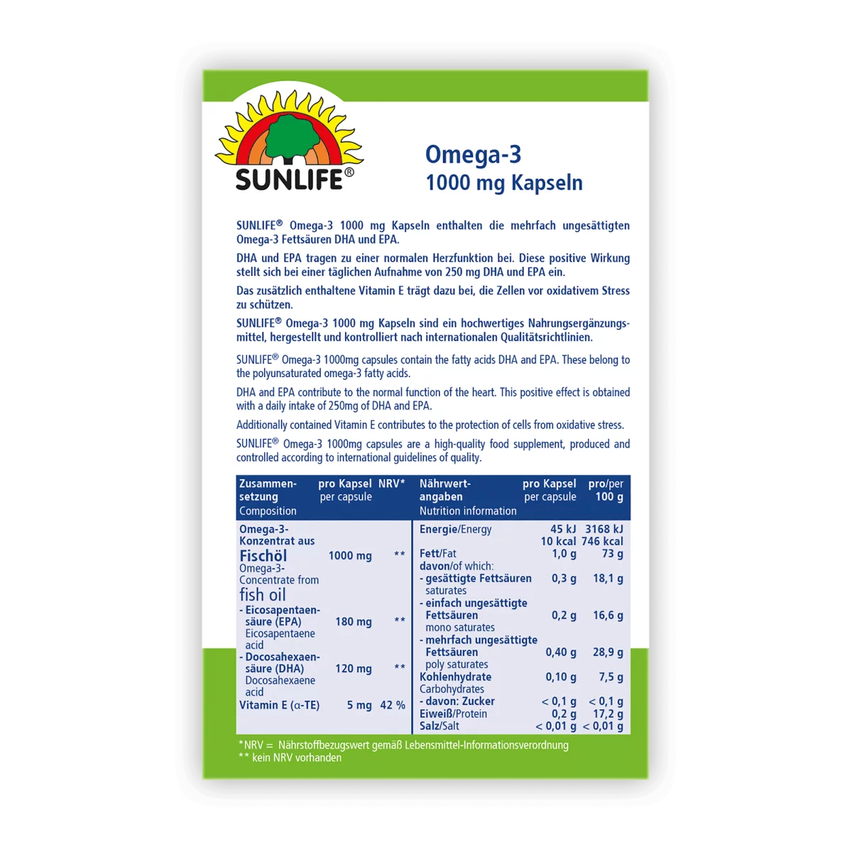 Sunlife Omega-3 1000 mg Kapseln – Bild 6