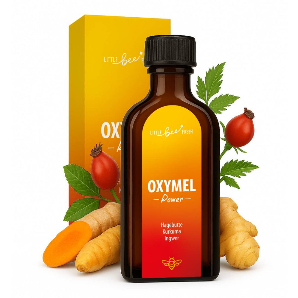 Little Bee Fresh Oxymel Power mit Kurkuma, Ingwer & Hagebutte · 150 ml