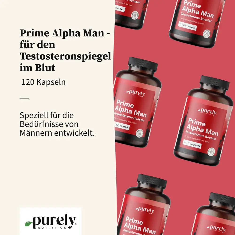 Purely Prime Alpha Man · für einen optimalen Testosteronspiegel im Blut · 120 Kapseln – Bild 4