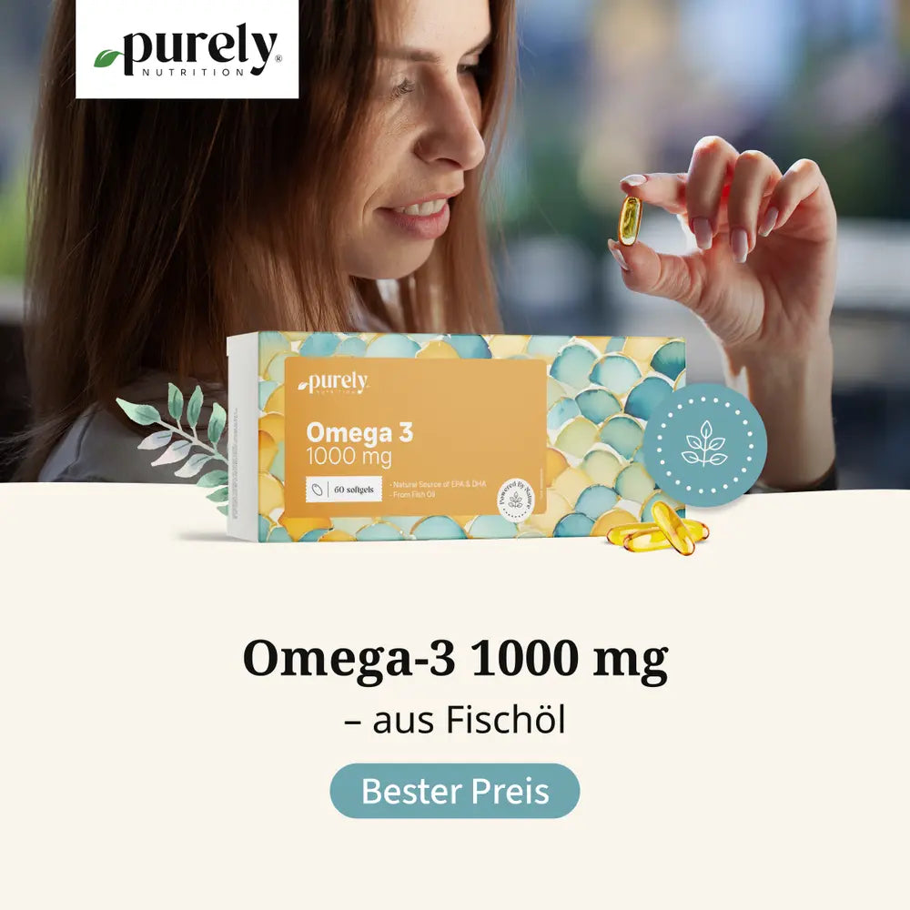 Purely Omega-3 1000 mg · aus Fischöl · 60 Weichkapseln – Bild 4
