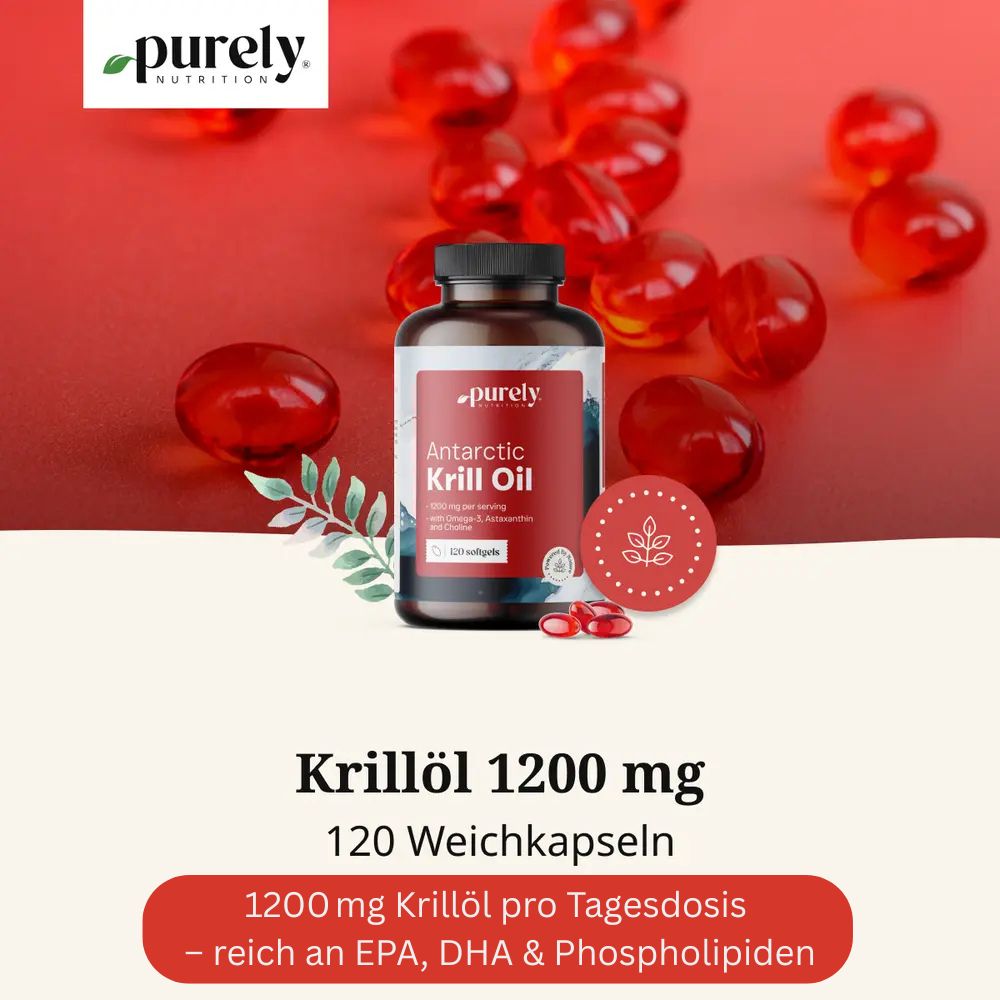 Purely Krillöl 1200 mg für Herz und Leber · 120 Weichkapseln – Bild 3