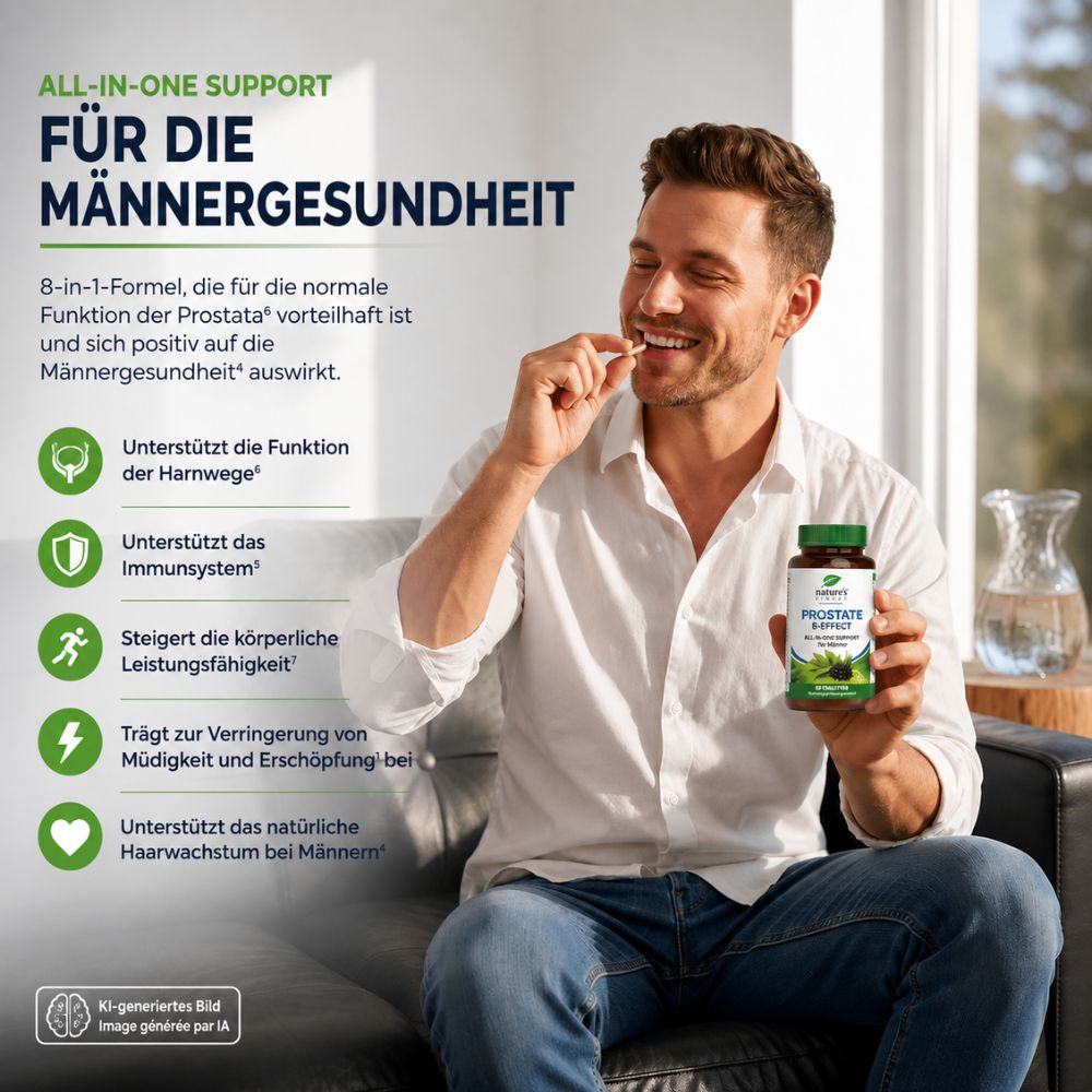 Nature’s Finest | PROSTATE Support – 8-in-1 Männer-Komplex für Prostata & Harnwege – Kapseln