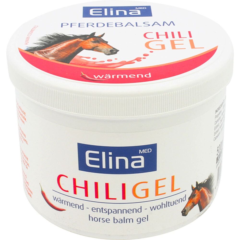 Elina Med Pferdebalsam Chili-Gel · Wärmende Pflege für Muskeln &amp; Gelenke · 500ml
