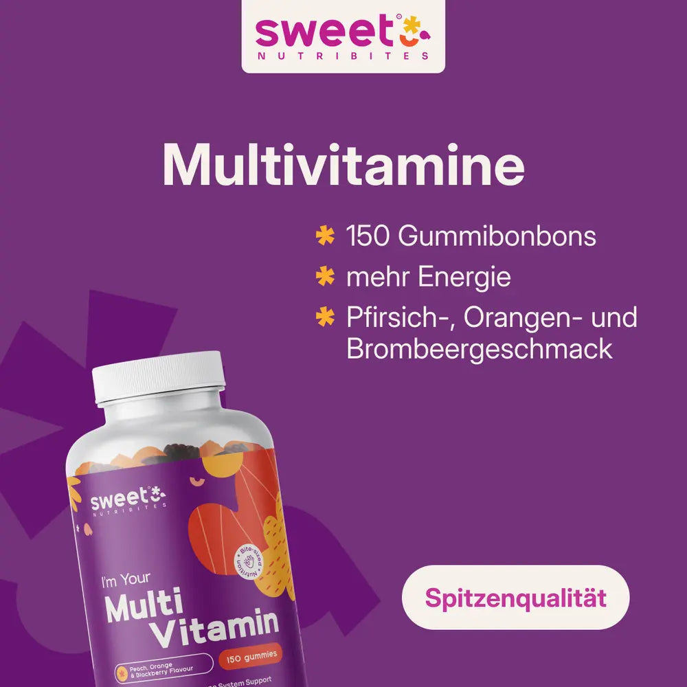 Sweet Nutribites Multivitamine · Gummibonbons mit 10 Vitaminen · 150 Gummibonbons – Bild 4