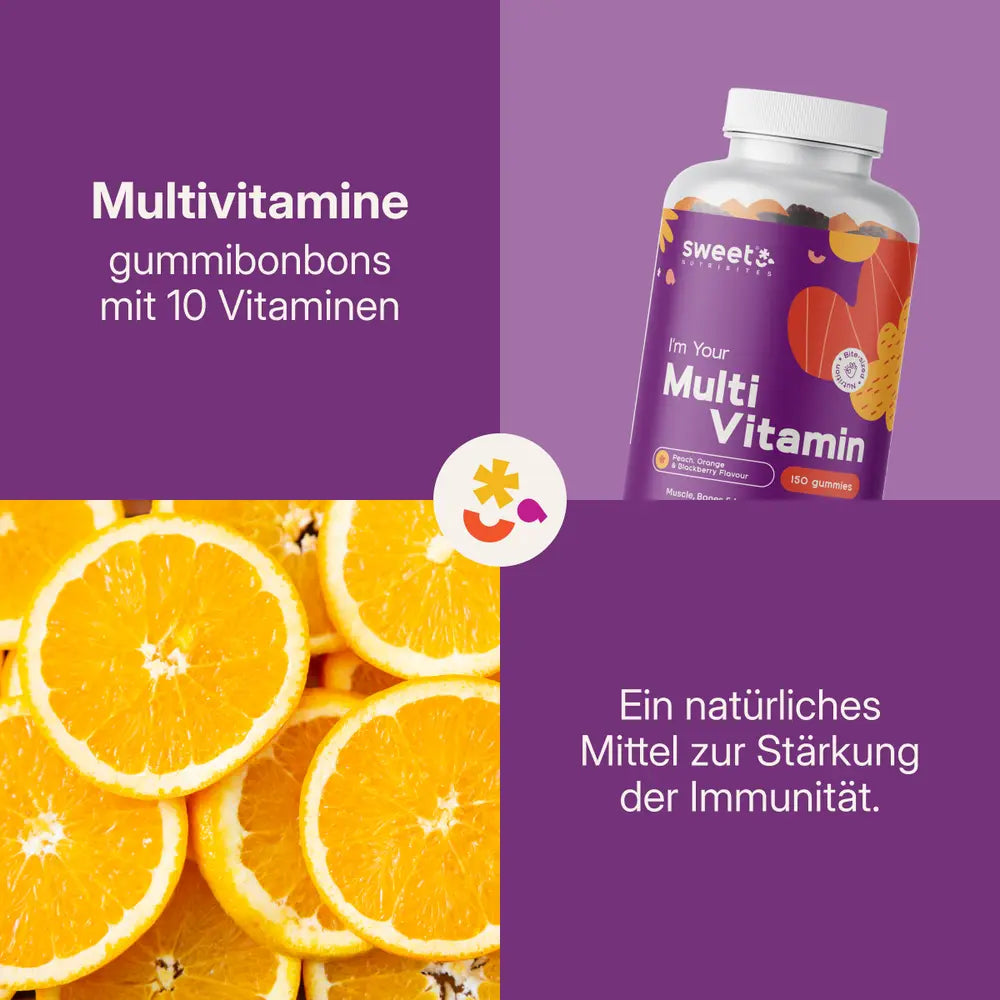 Sweet Nutribites Multivitamine · Gummibonbons mit 10 Vitaminen · 150 Gummibonbons – Bild 5