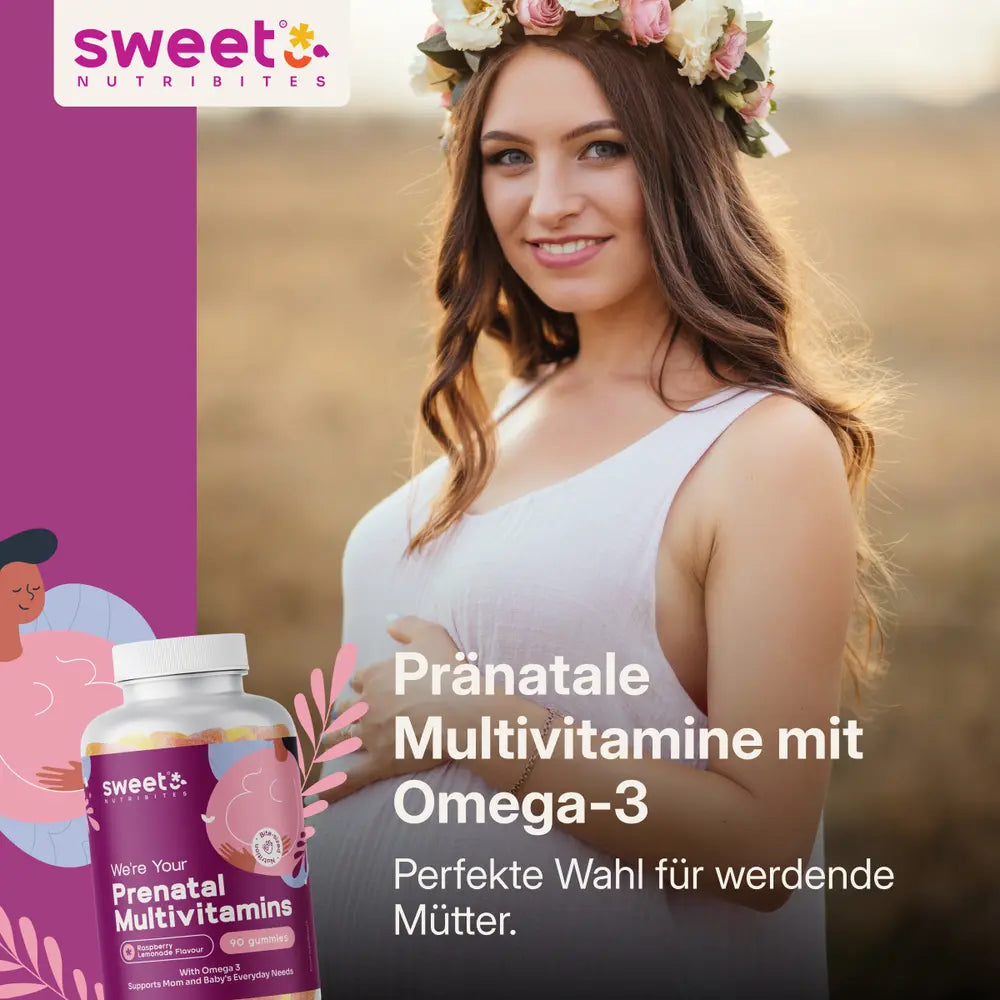 Sweet Nutribites Pränatale Multivitamine mit Omega-3 · 90 Gummibonbons – Bild 2
