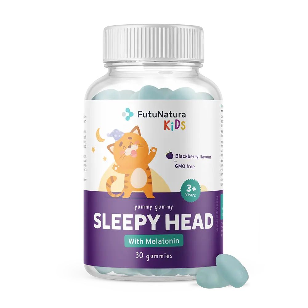 FutuNatura Sleepy head · Melatonin für besseren Schlaf · 30 Gummibonbons