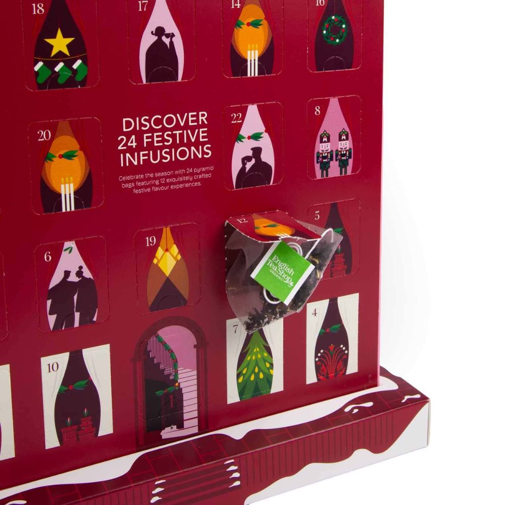 English Tea Shop | Tee Adventskalender Winter‑Cottage - 24 Pyramidenbeutel