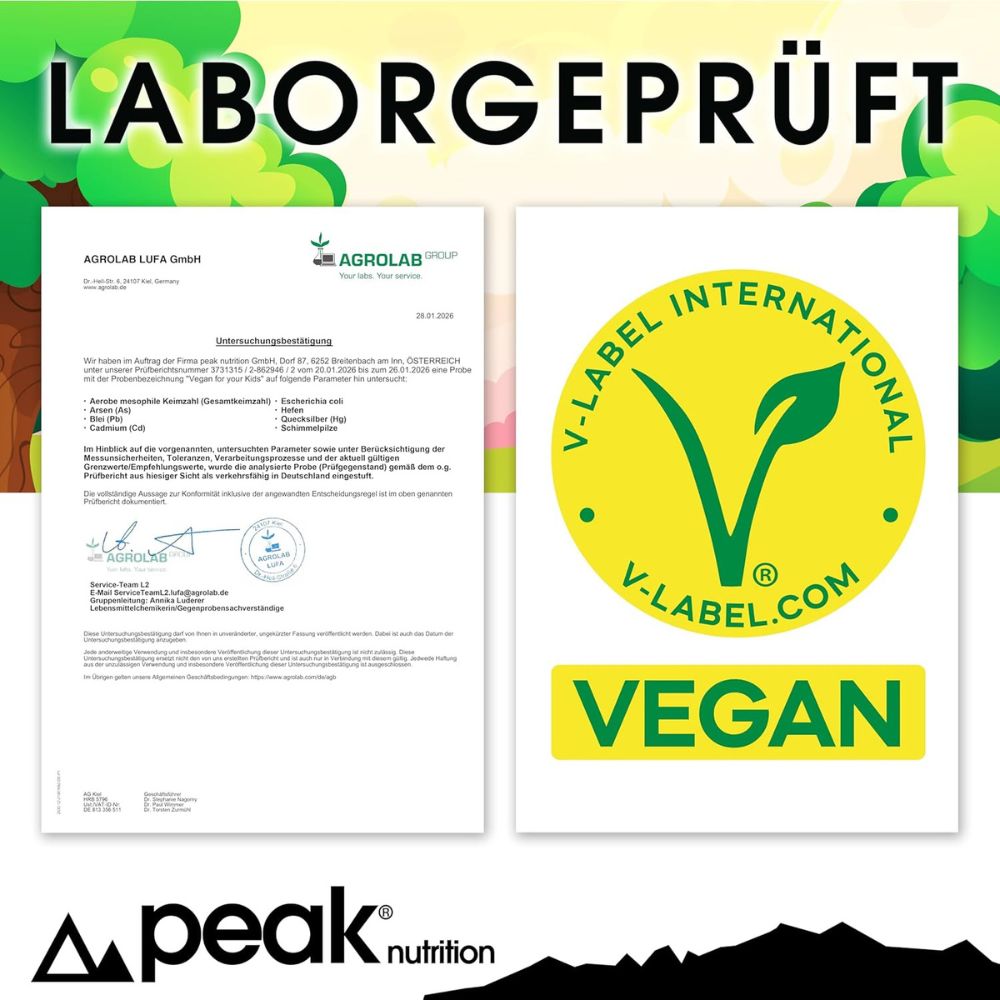 peak nutrition Vegan for your Kids · Multivitamin All-in-One für Kinder · 180 Kapseln – Bild 5