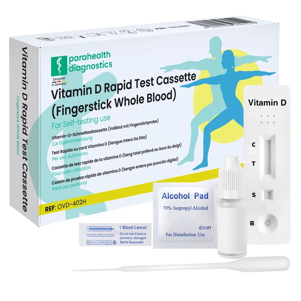 parahealth diagnostics | Vitamin-D-Schnelltest – 1 Selbsttest per Fingerstich, Ergebnis in 10 Min.