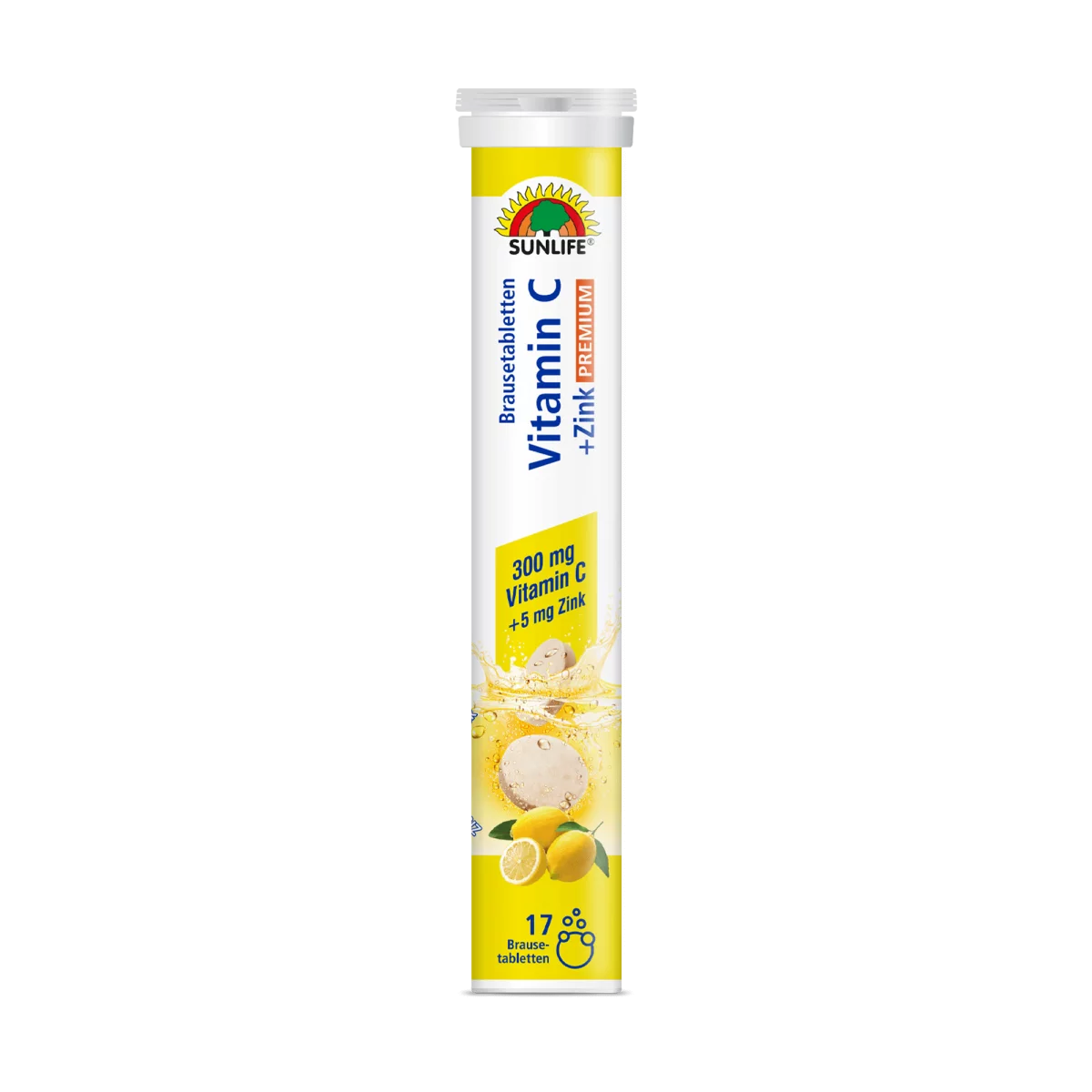 Sunlife Premium hochdosierte Vitamin C + Zink Brausetabletten