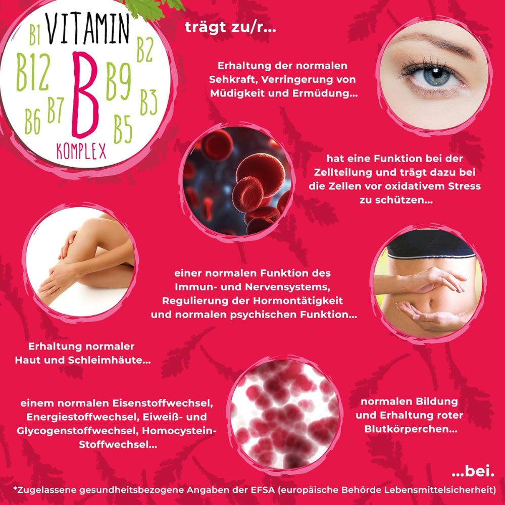 NatureCraft | Vitamin B-Komplex hochdosiert – 8 B-Vitamine, vegan – 180 Kapseln - NEUHEIT