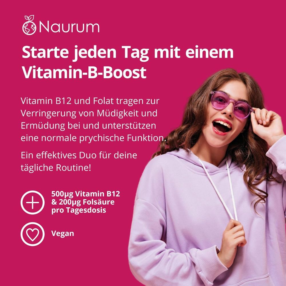 Naurum Vitamin B12 Trio Komplex mit Folat · 50ml – Bild 3