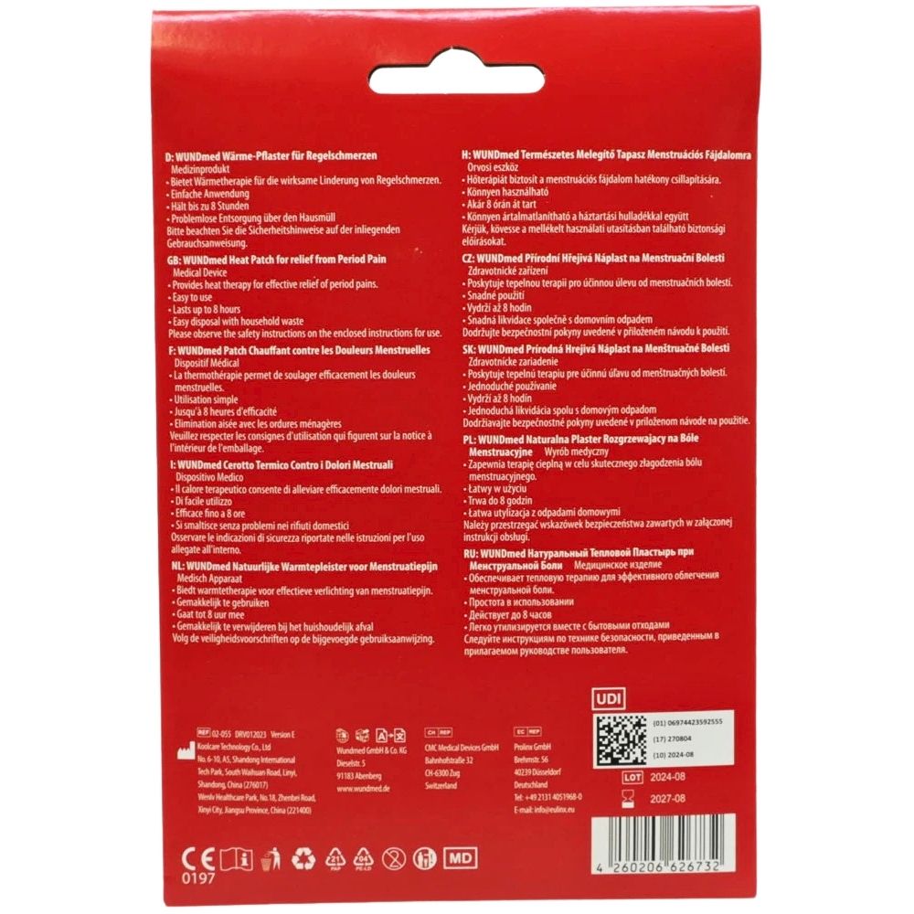 WUNDmed Wärme Pflaster für Regelschmerzen 22x9cm · 1 Stück – Bild 3