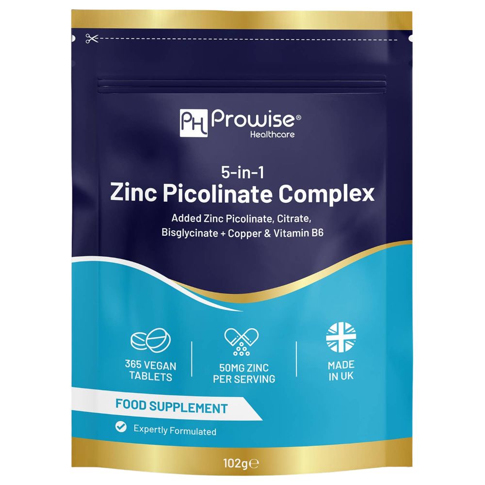Prowise Healthcare 5-in-1 Zinkpicolinat-Komplex 50 mg · 365 vegane Tabletten