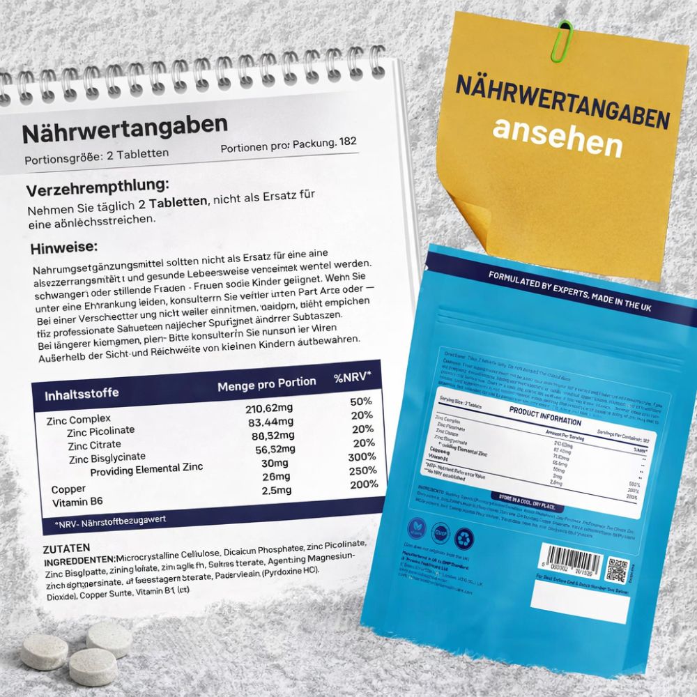 Prowise Healthcare 5-in-1 Zinkpicolinat-Komplex 50 mg · 365 vegane Tabletten – Bild 6