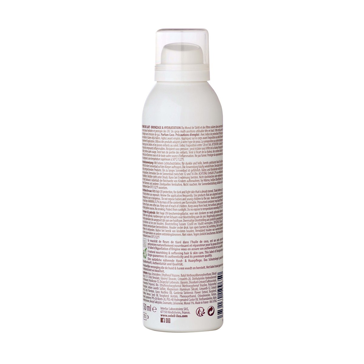 Soleil des Iles Sonnenschutz-Milchspray mit Kokosduft · SPF50 – Bild 3