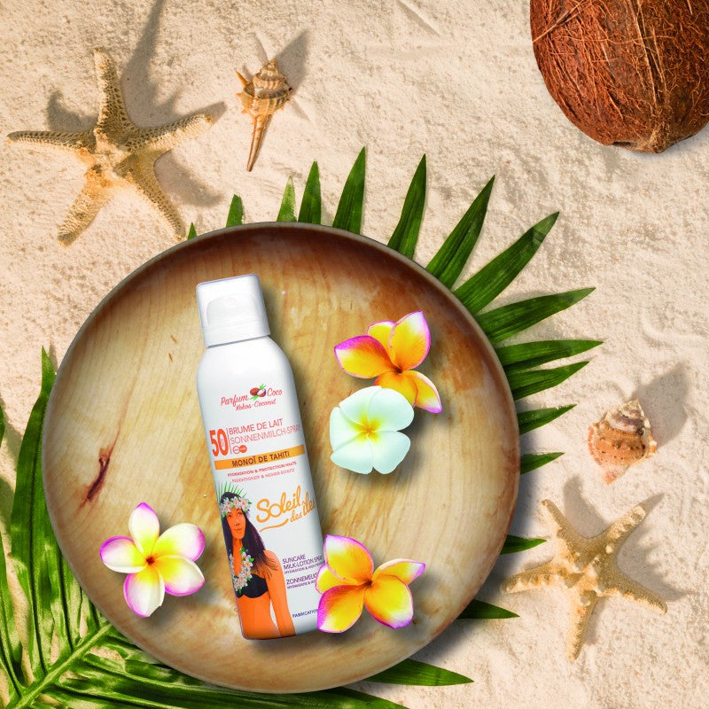 Soleil des Iles Sonnenschutz-Milchspray mit Kokosduft · SPF50 – Bild 2