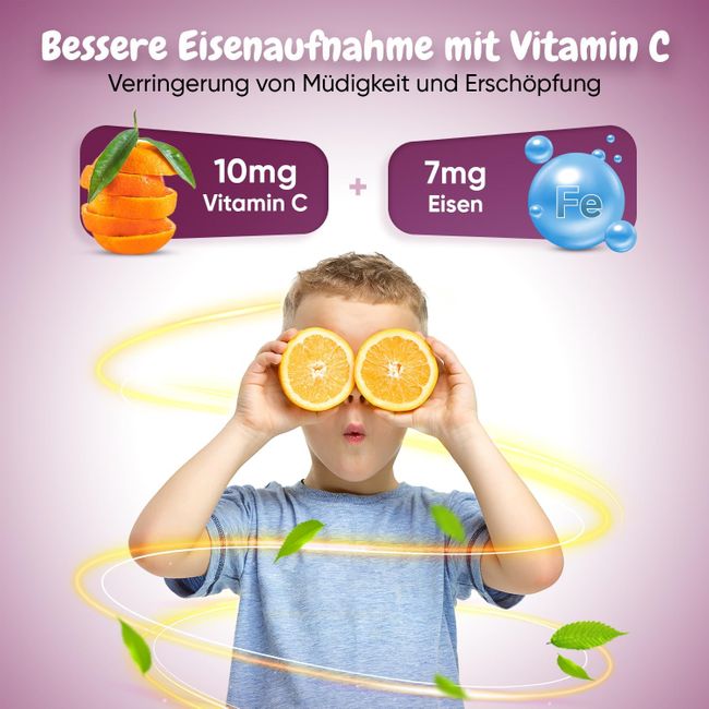maxmedix Eisen & Vitamin C Gummibärchen für Kinder · 120 Stück – Bild 4