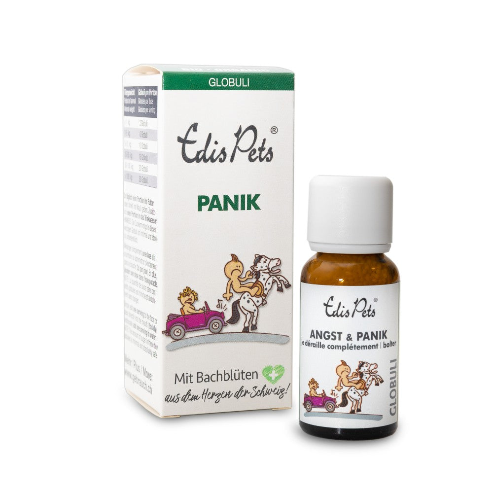 Edis Pets Panik Bio Bachblüten Globuli für Pferde
