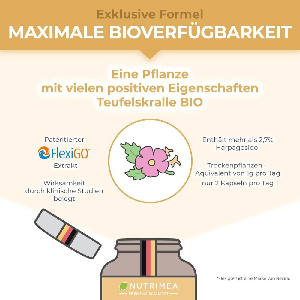 Nutrimea Teufelskralle BIO (Harpagophytum) · 60 Kapseln – Bild 4