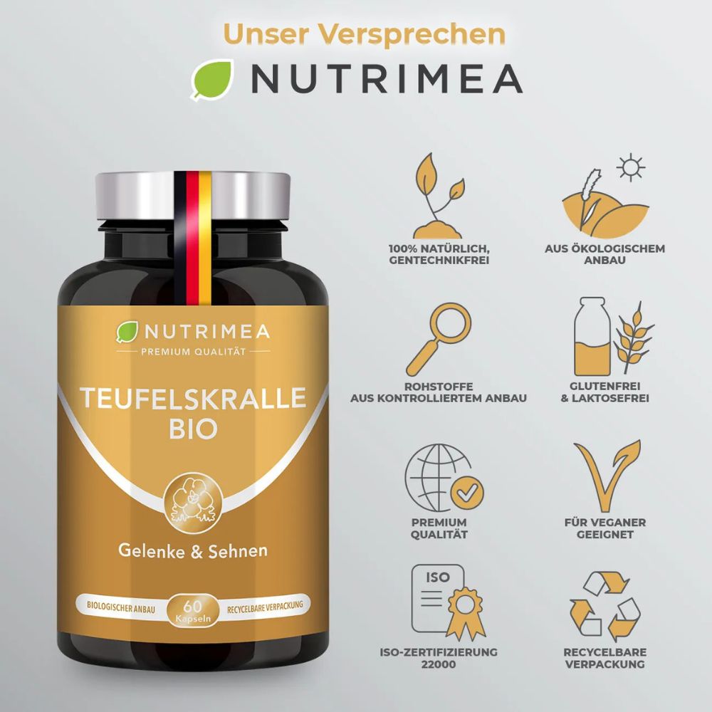 Nutrimea Teufelskralle BIO (Harpagophytum) · 60 Kapseln – Bild 6