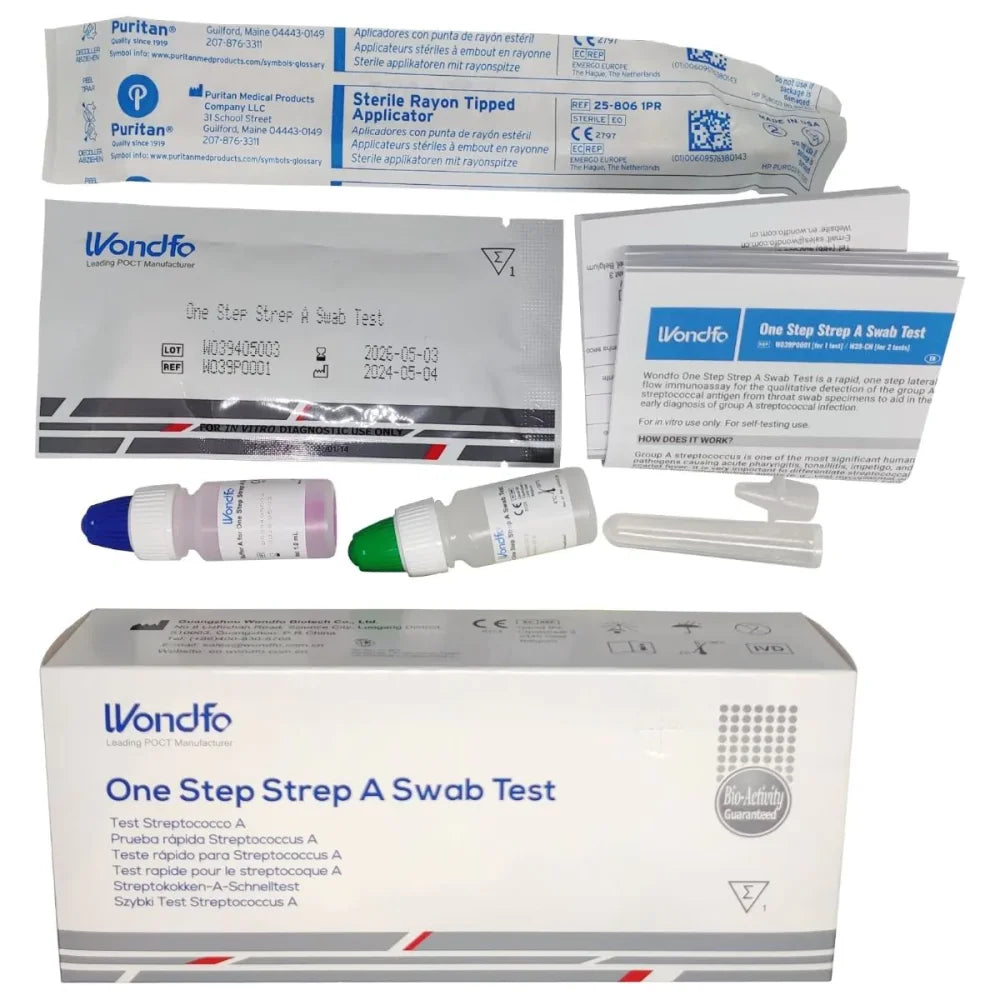 Wondfo | Streptokokken A / Scharlach Selbsttest (Einzelverpackung)