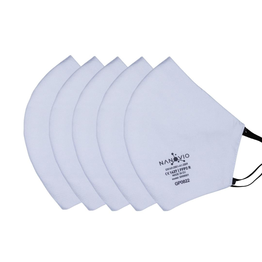 Nanovio FFP2 Maske wiederverwendbar I Light Grey I Nano Maske aus Europa